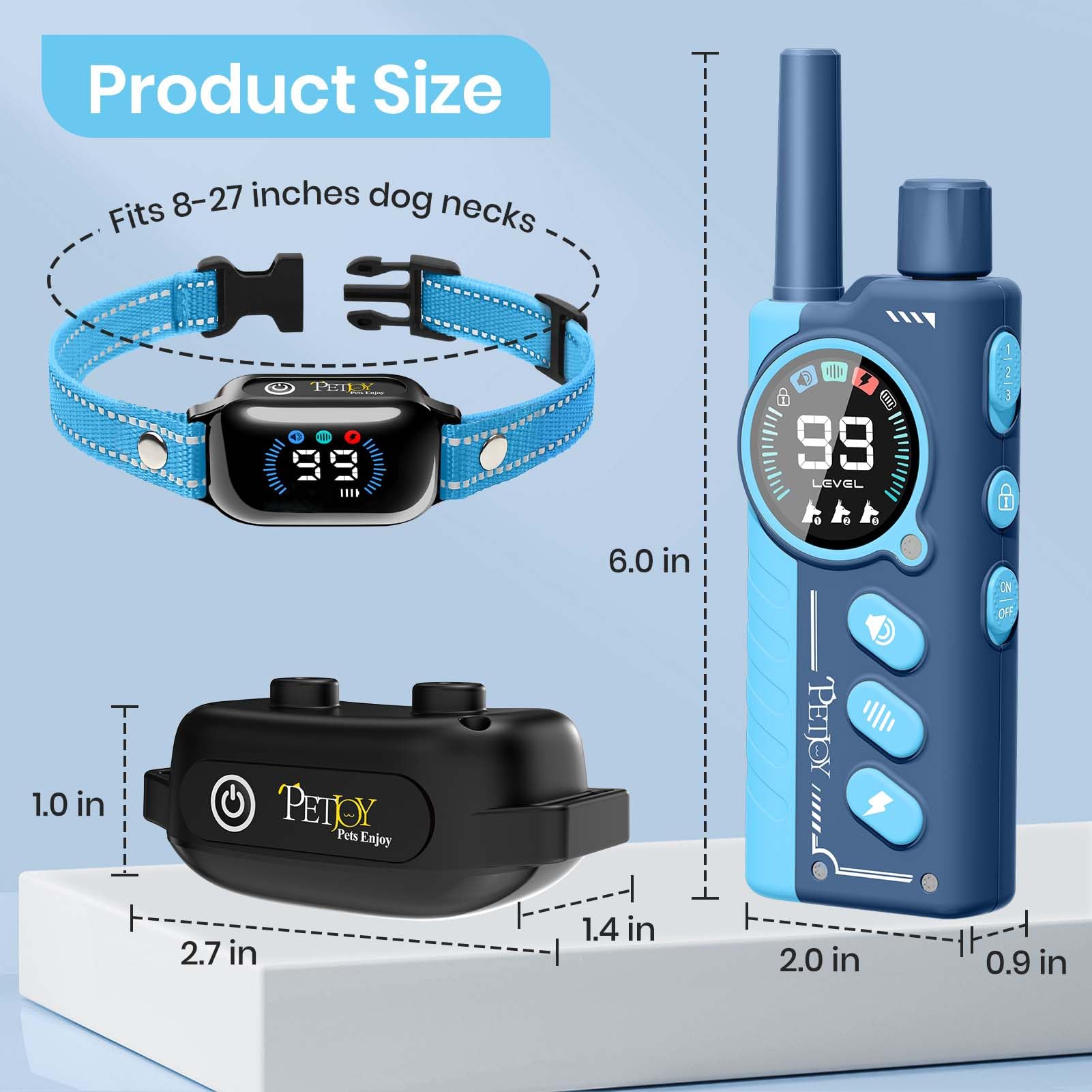 PetJoy alcance de 4000 pies para entrenamiento en parques y jardines.