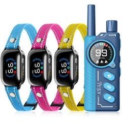 PetJoy collar de entrenamiento para tres perros con control remoto para entrenamiento conjunto.