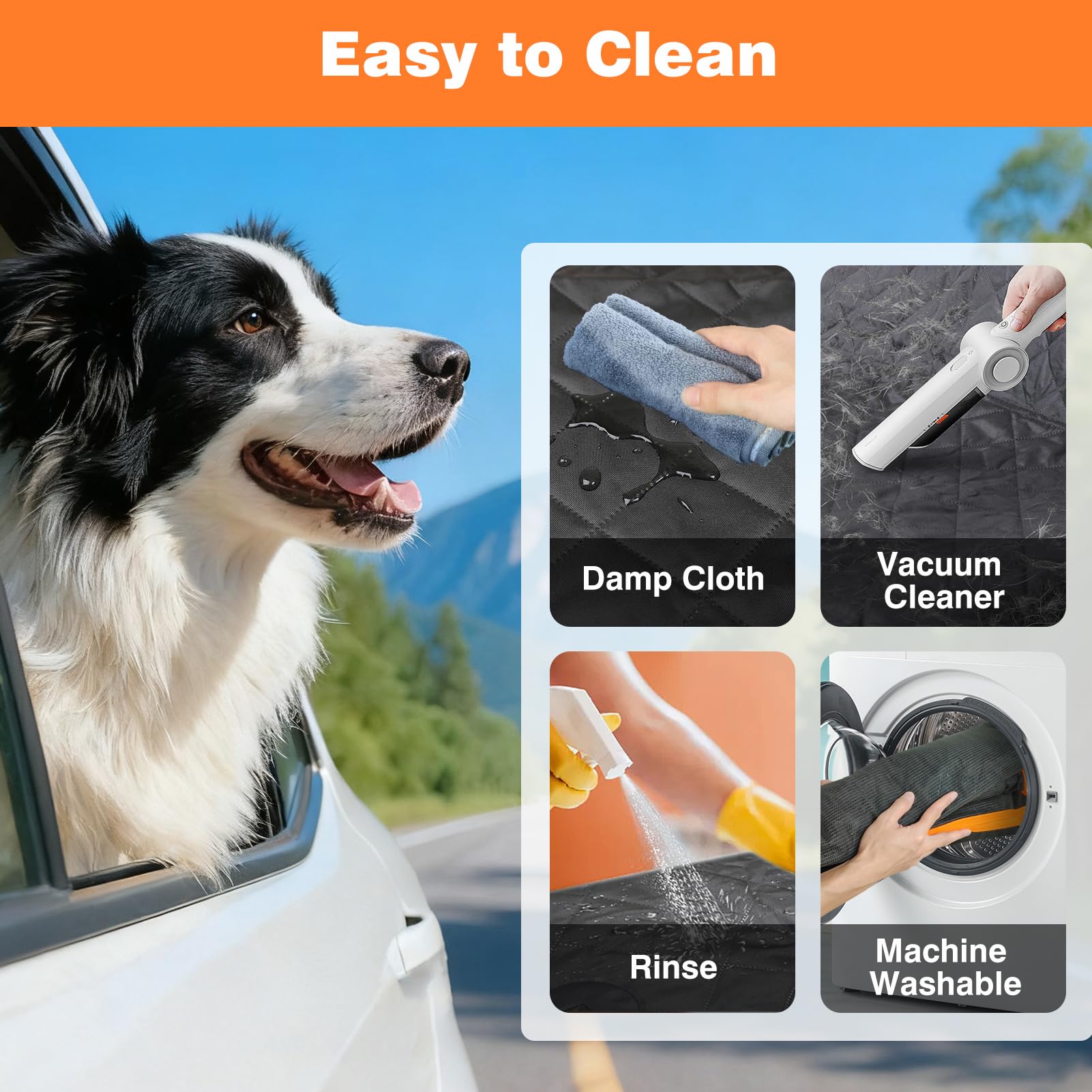 PetJoy ajuste universal para coches, instalación rápida sin herramientas