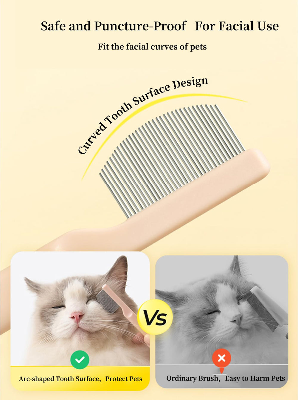 PetJoyHaven: mango de ABS ergonómico para un agarre cómodo durante el cuidado diario.