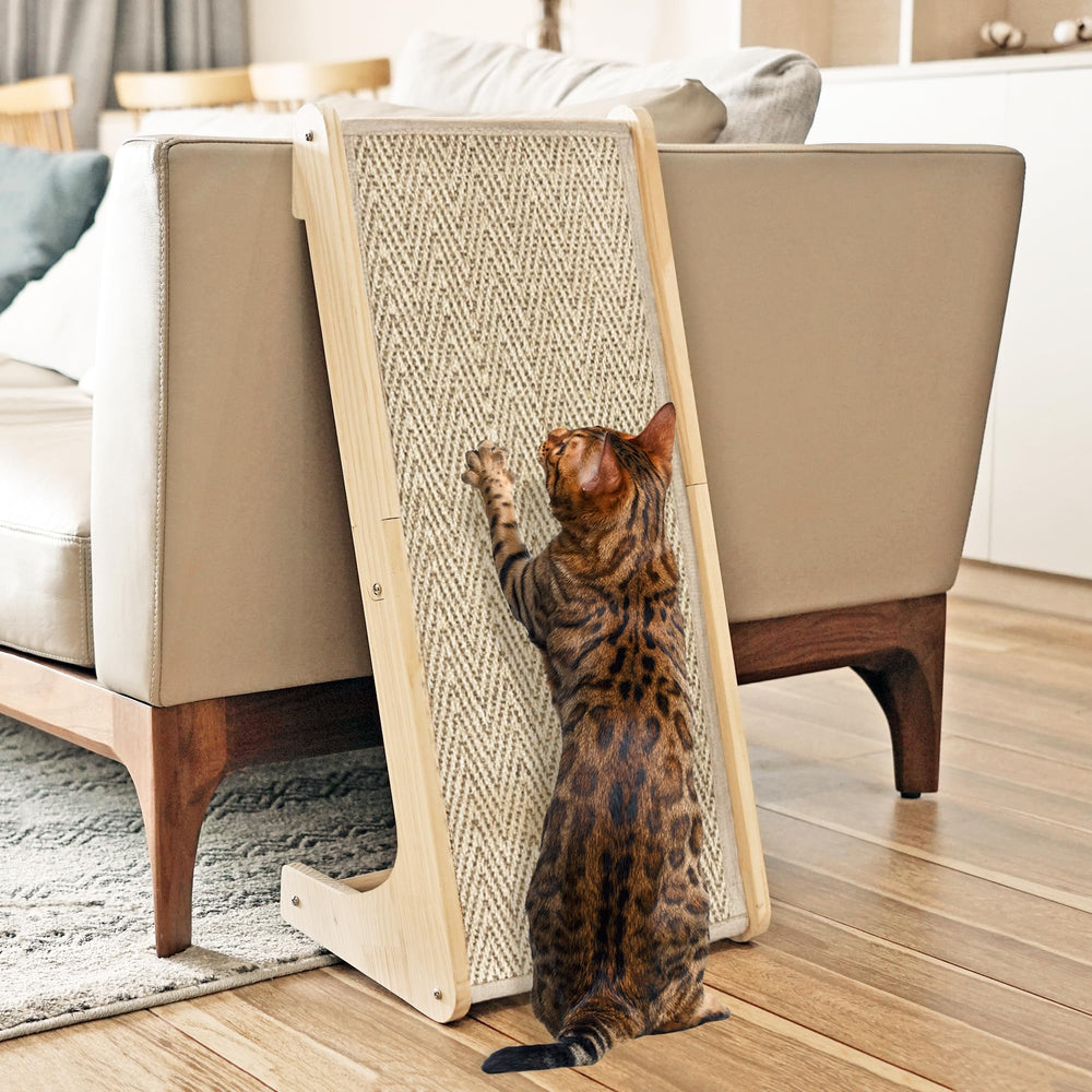 PETKARAY rampa-rasca-sisal-gatos: superficie resistente para rascar y ejercitar