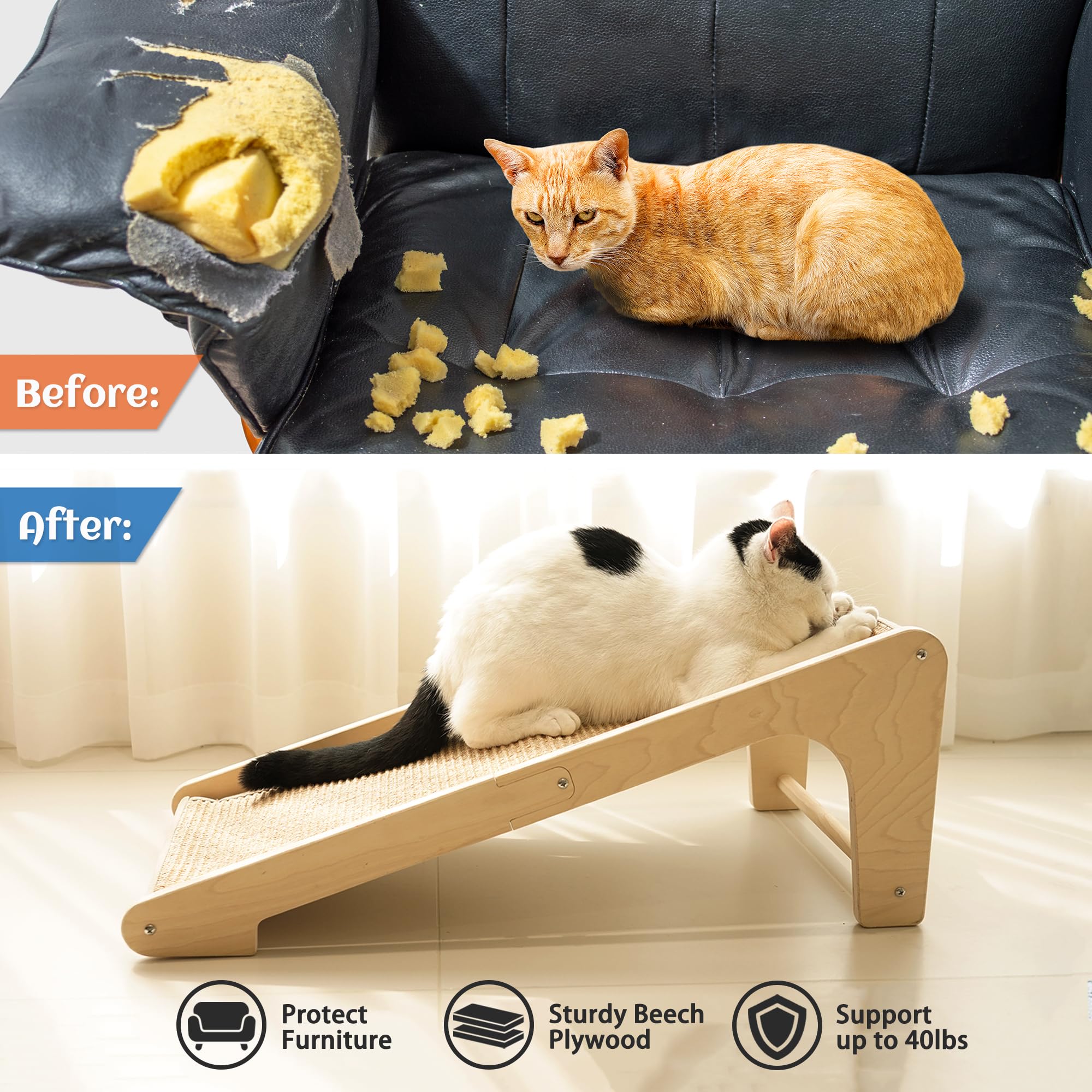 PETKARAY estructura de madera estable para uso duradero.