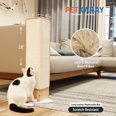 PETKARAY rascador esquina con sisal natural para rayar y ejercitar.
