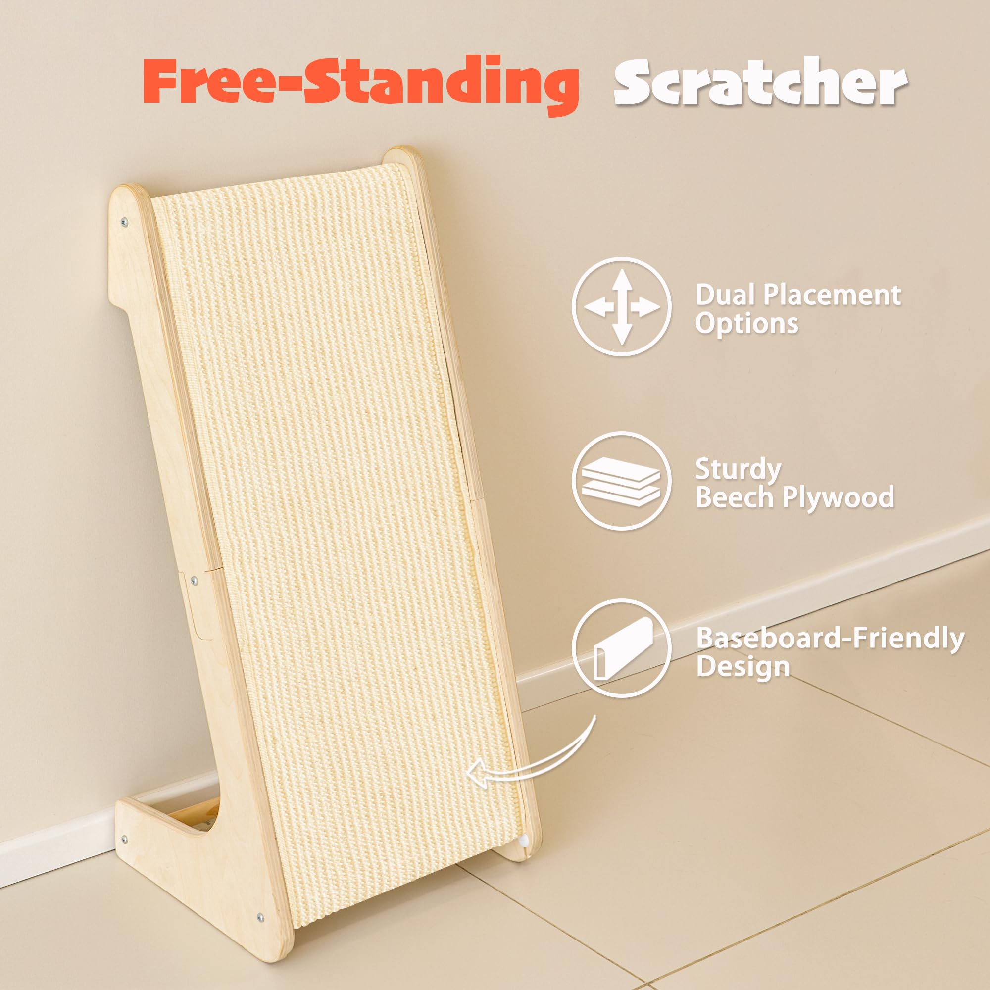 PETKARAY rascador-gato con catnip invita al juego y estimula al felino