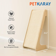 PETKARAY rascador-gato sisal natural para juego activo y uñas saludables