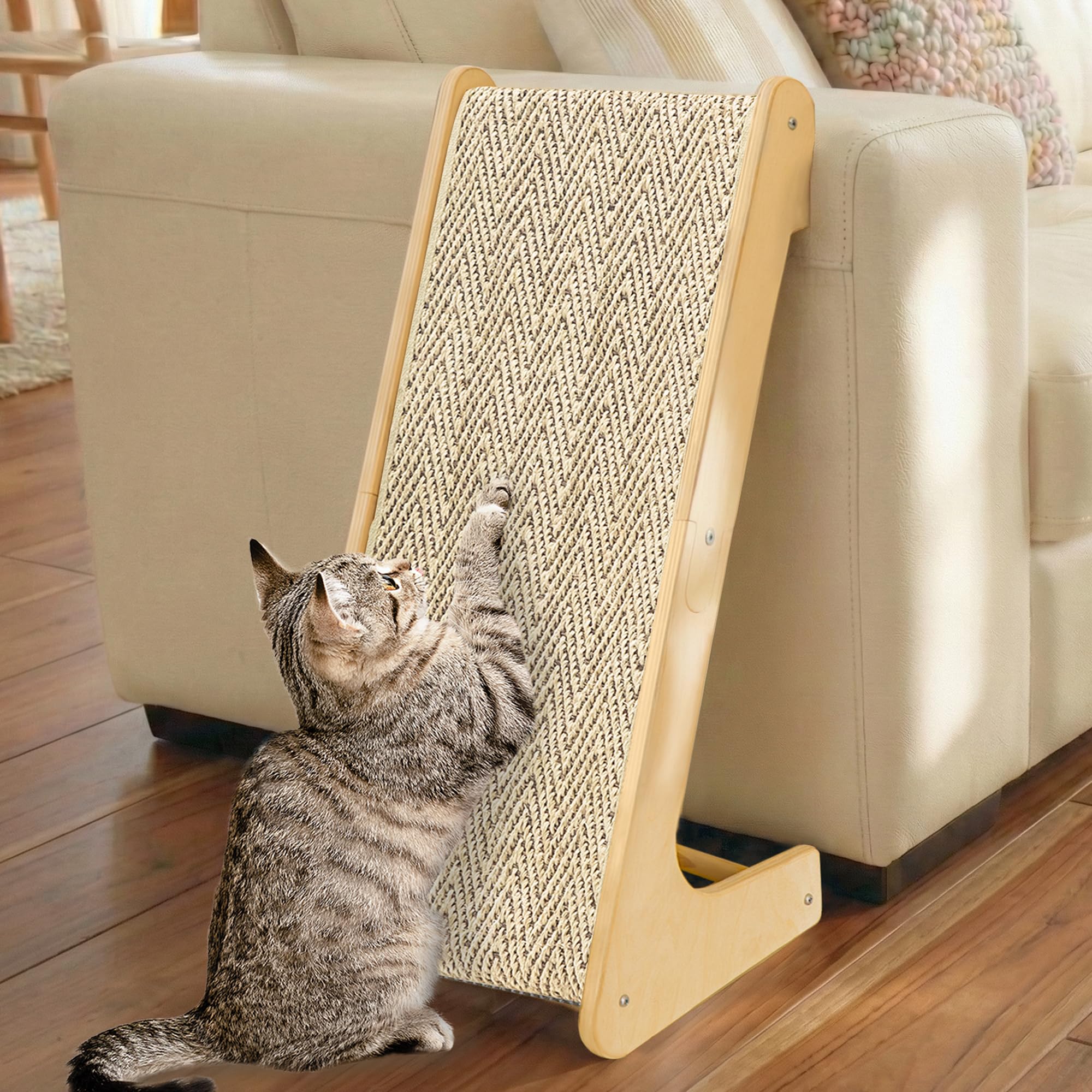 PETKARAY rascador gatos vertical con base estable para interiores.