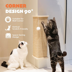 PETKARAY rascador de pared con sisal para juego vertical.
