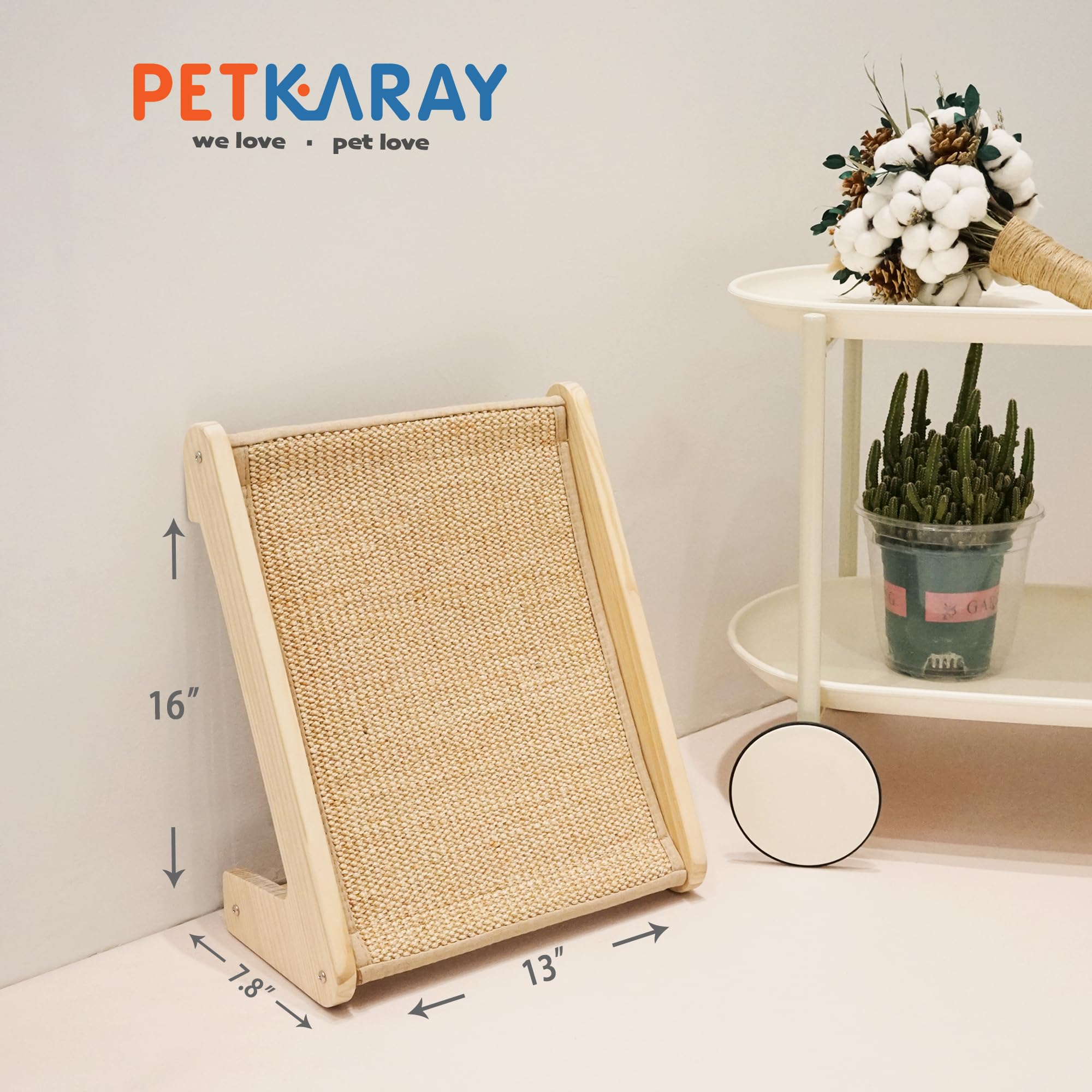 PETKARAY superficie de sisal, detalle del material natural para rascar