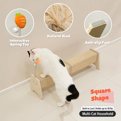 PETKARAY sisal natural, superficie resistente para arañar y mantener activo al gato.