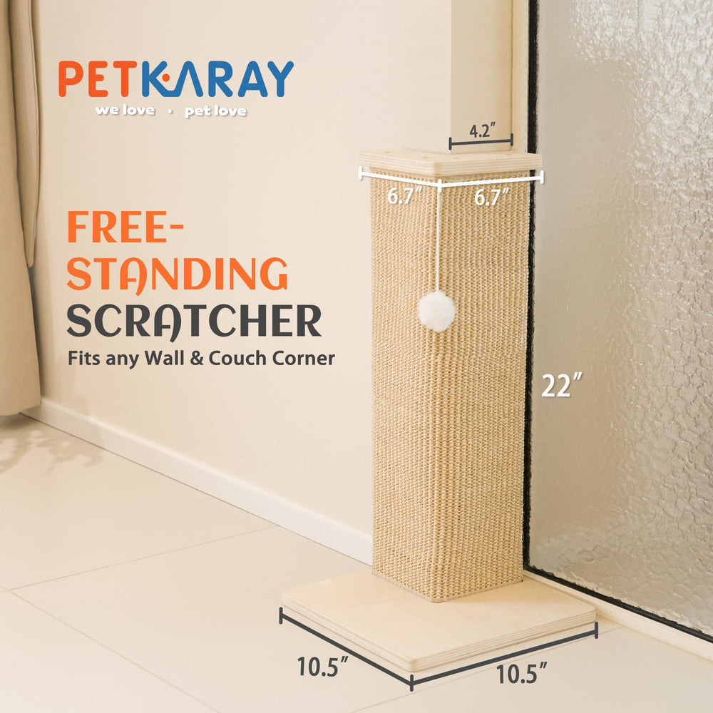 Superficie de sisal natural PETKARAY para rayado saludable de uñas