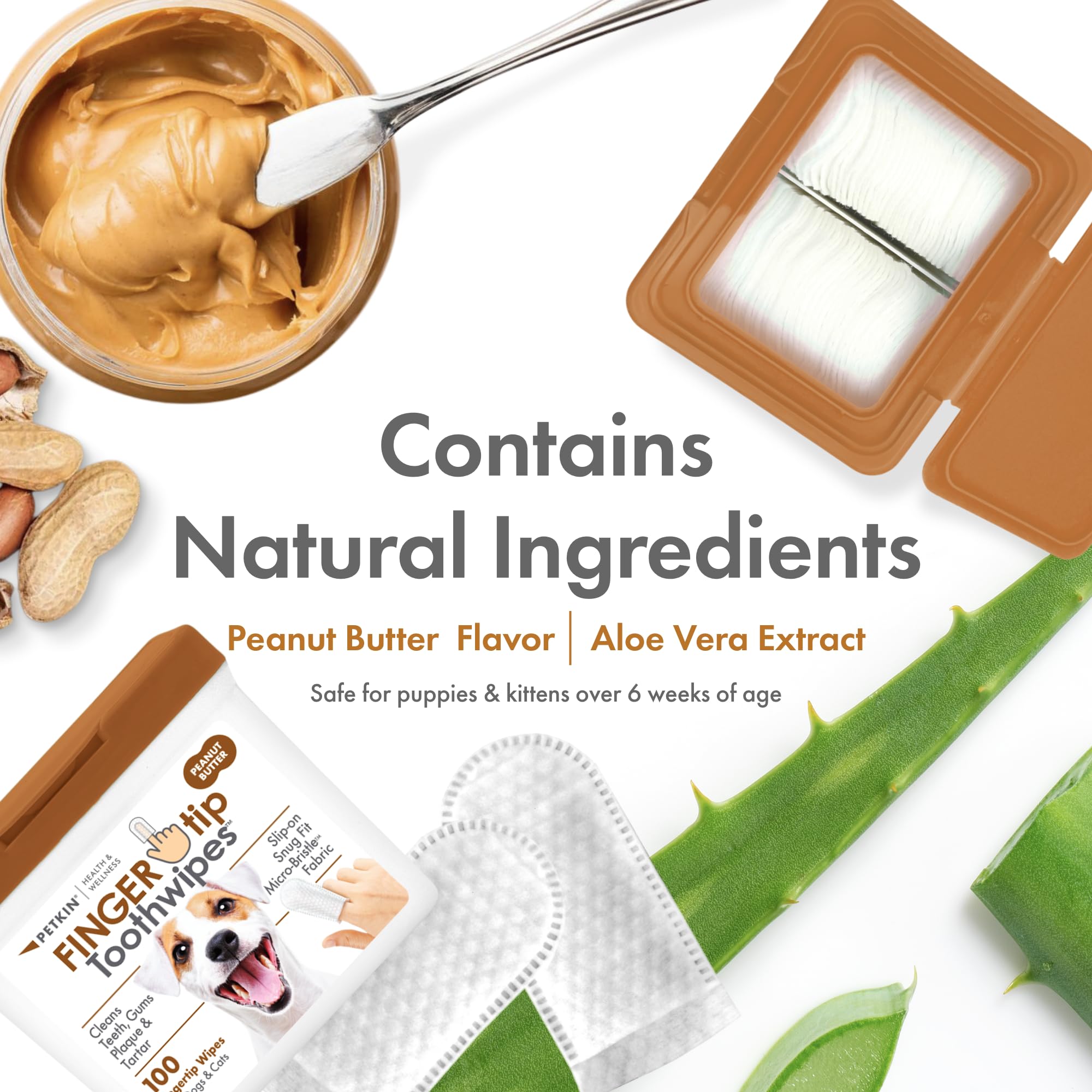 Petkin aloe vera suave y cloruro de cetilpiridinio para cuidado dental.
