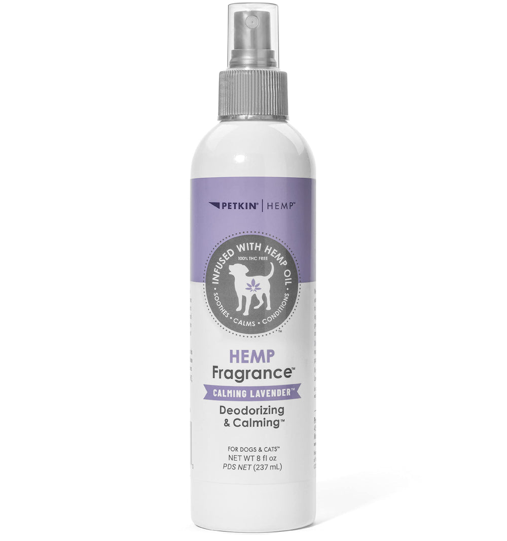 Petkin fragancia cáñamo en spray para perros y gatos, perfuma y refresca.