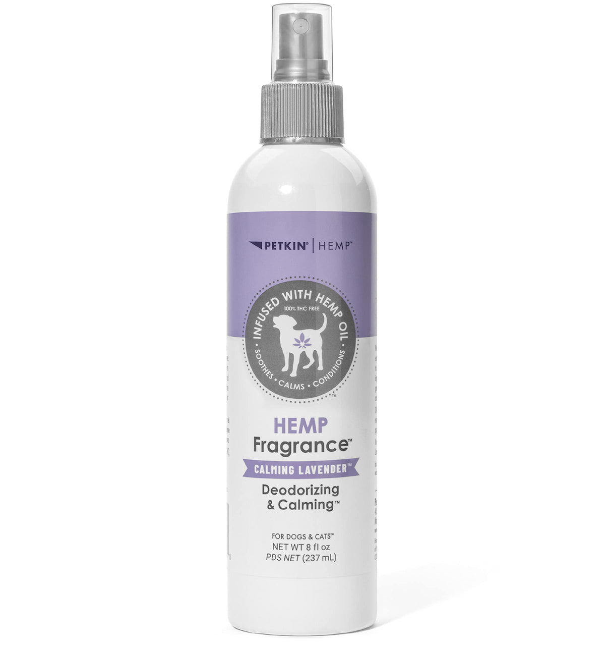 Petkin fragancia cáñamo en spray para perros y gatos, perfuma y refresca.