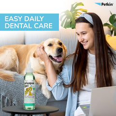 Petkin Gel: aliento fresco para mascotas tras cada aplicación.
