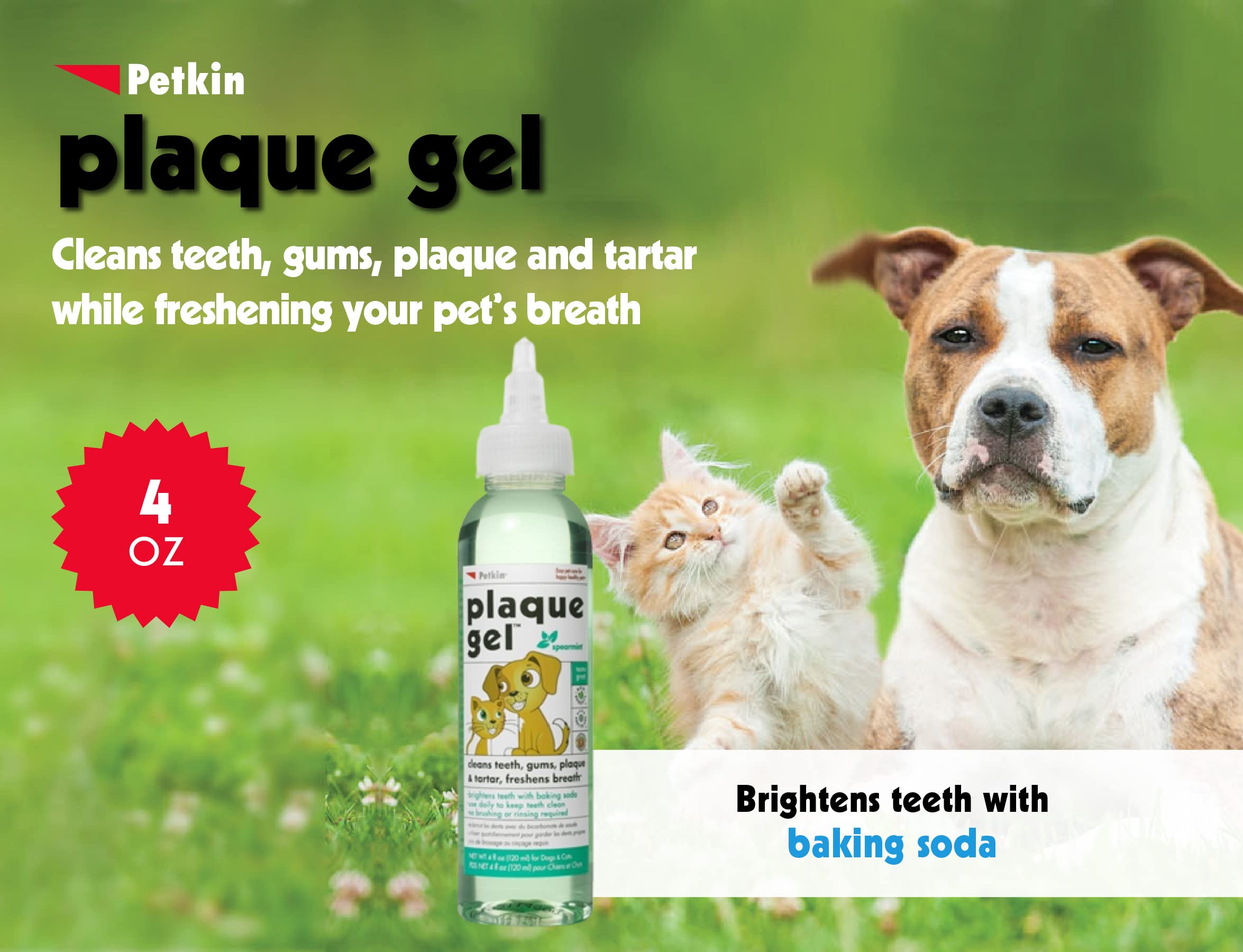 Petkin gel aplicación fácil sin cepillado, ideal para dueños ocupados.