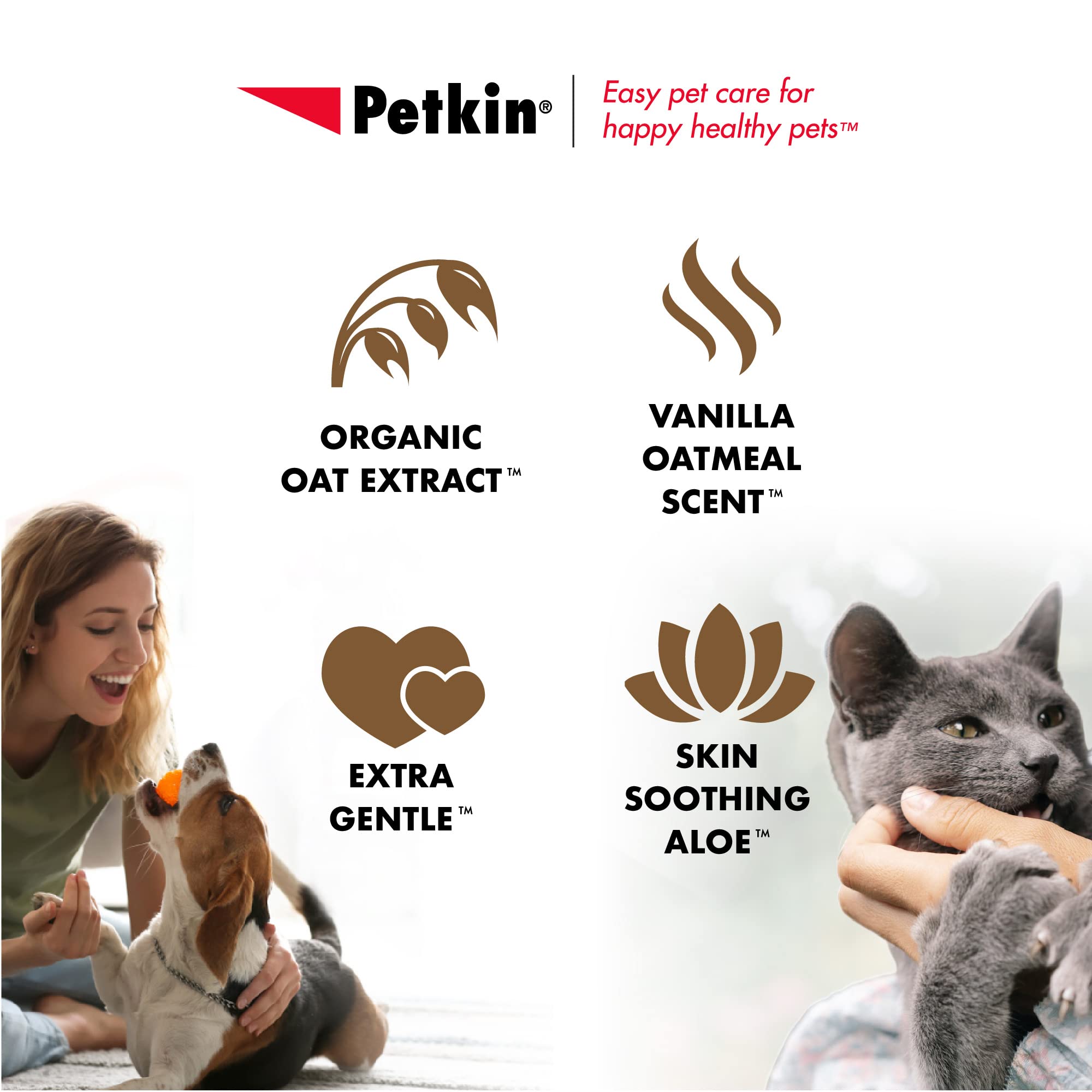 Petkin toallitas aroma vainilla ligero para una sensación fresca.