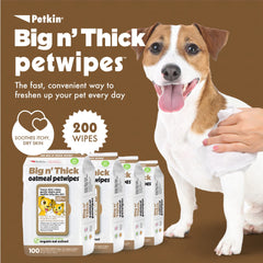 Petkin toallitas avena - limpieza facial suave para tu mascota