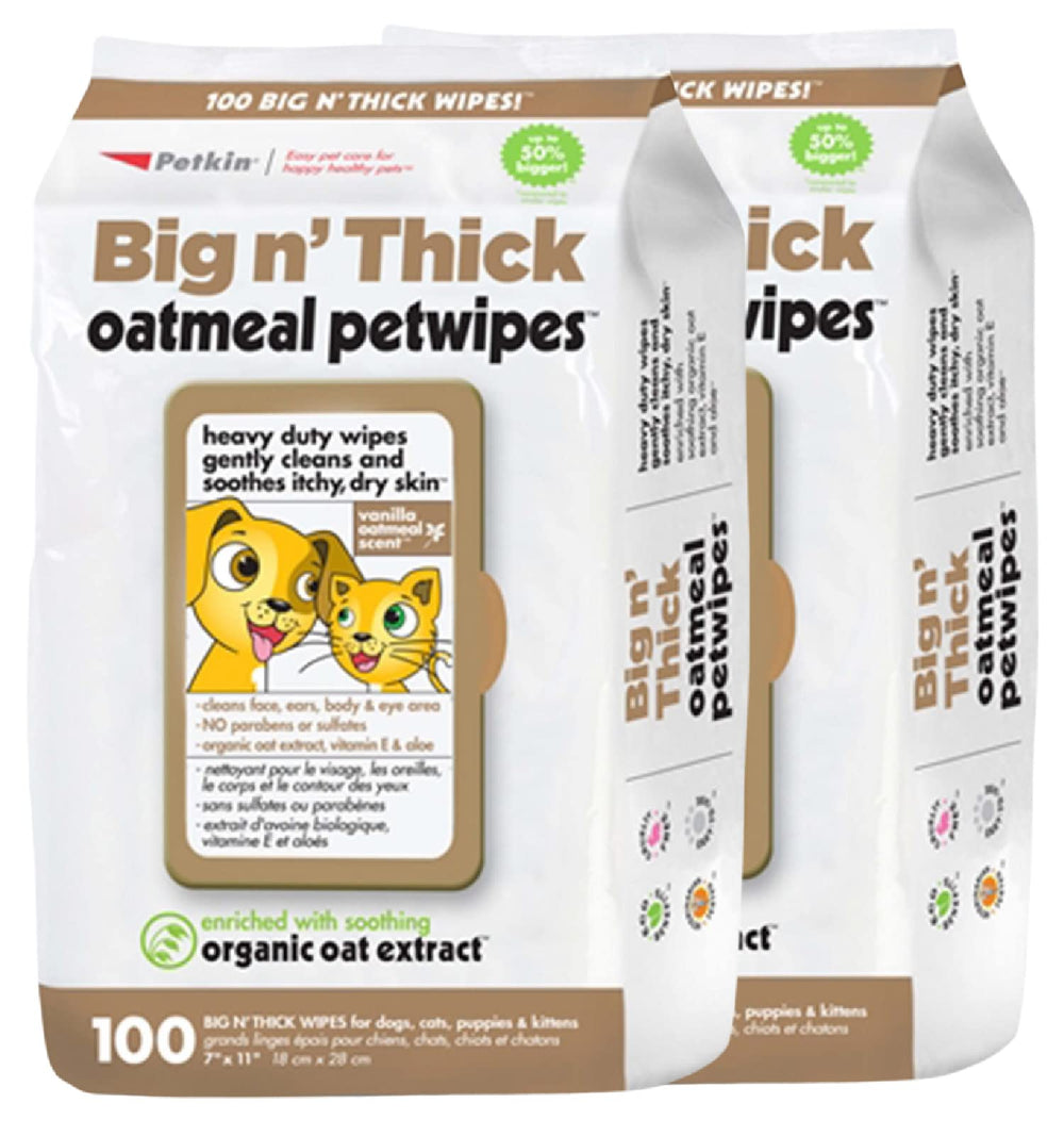 Petkin toallitas grandes para diario de perros y gatos, limpian y refrescan el pelaje.