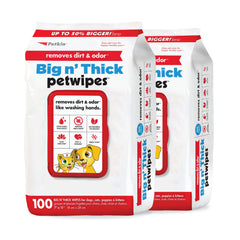 Petkin toallitas grandes para perros y gatos, limpieza rápida.