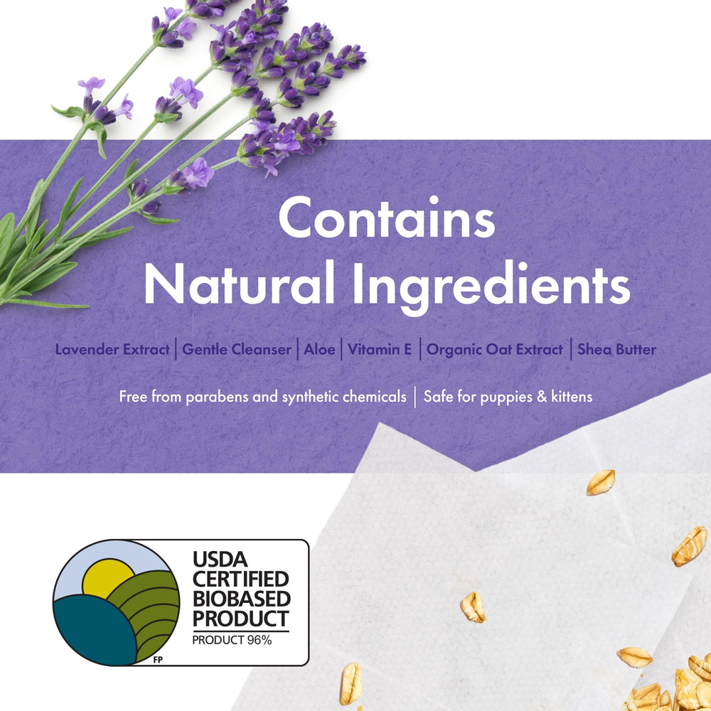 Petkin toallitas con aloe, vitamina E y otros ingredientes naturales