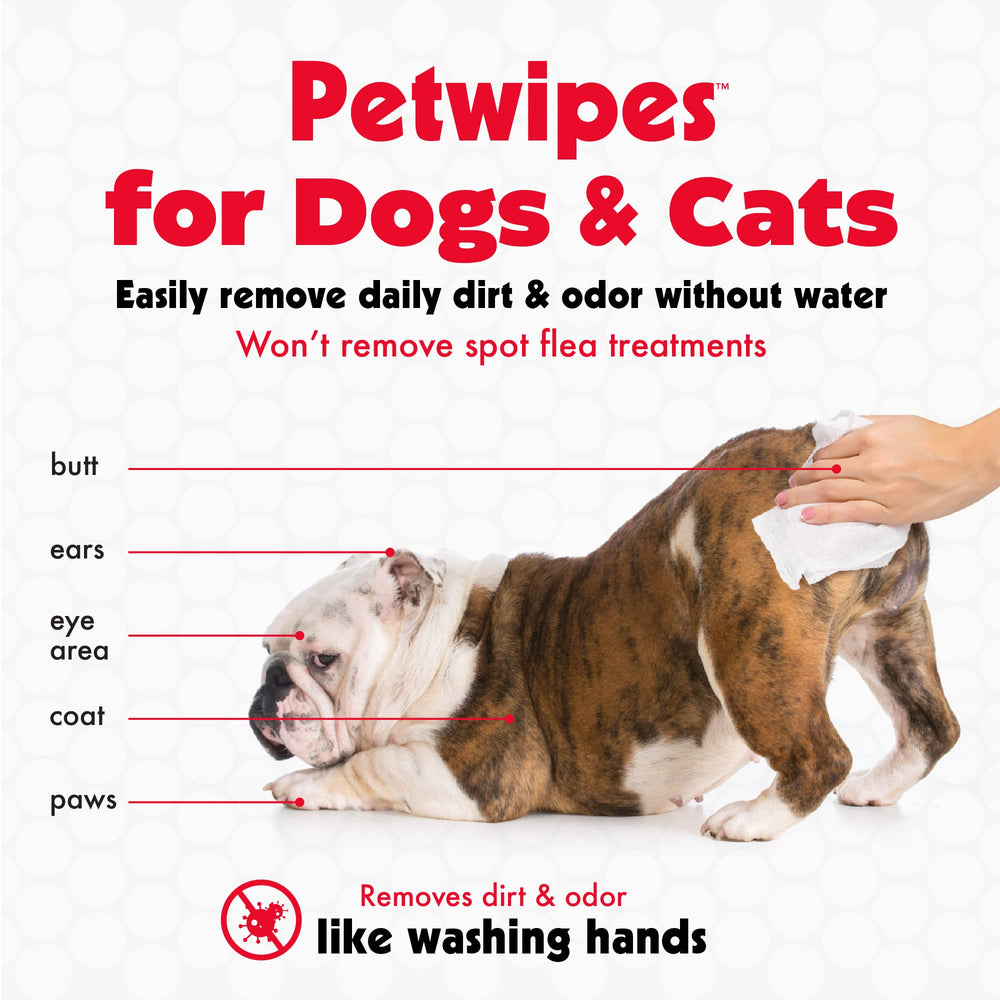 Petkin toallitas para zona de los ojos de perros y gatos, limpieza delicada.