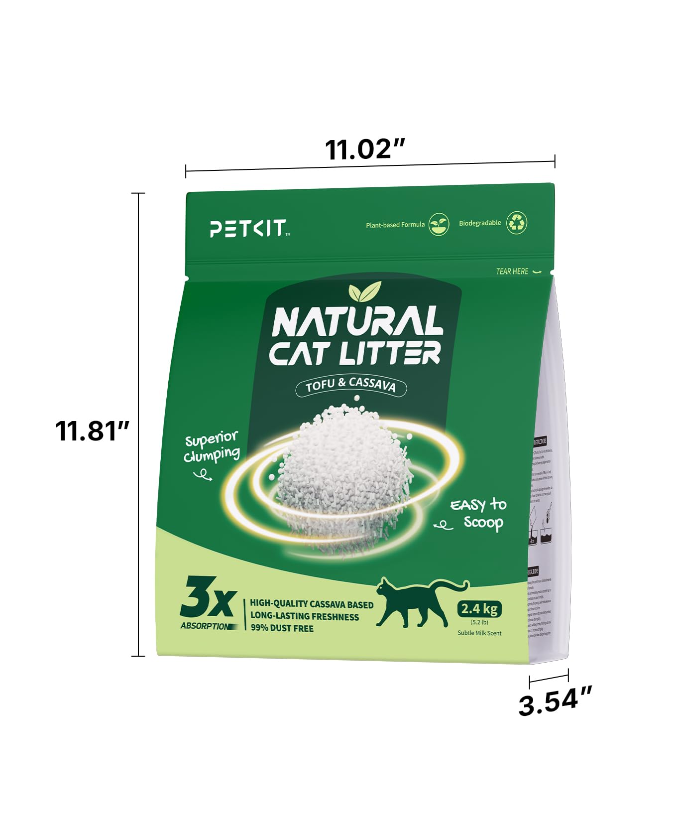PETKIT arena para uso diario, aroma neutral y limpieza sencilla