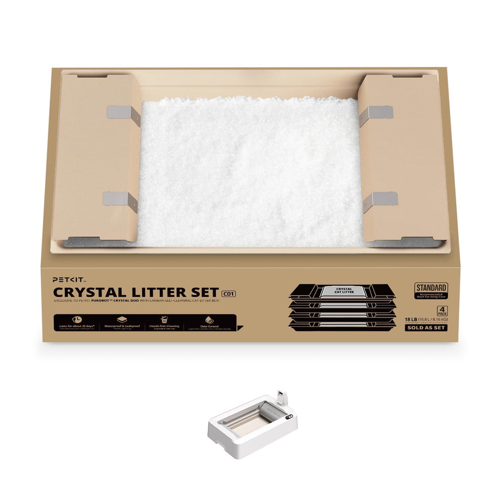 PETKIT Crystal gato-litter bandeja: facilidad de uso y limpieza reducida.