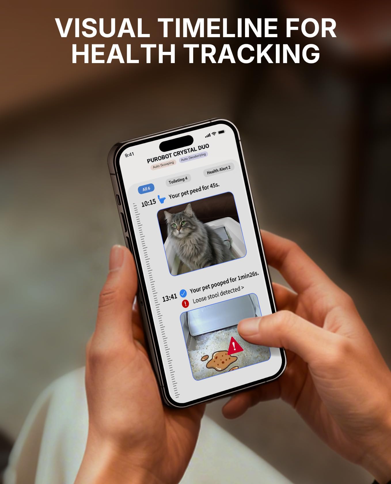PETKIT detección de heces blandas para alertas tempranas.