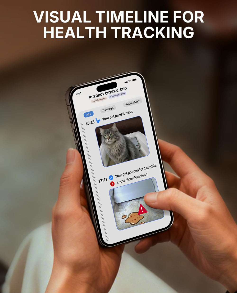 PETKIT detección de heces blandas para alertas tempranas.