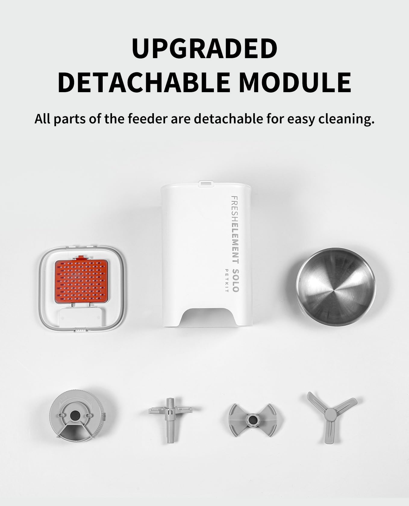 PETKIT fuente de energía dual USB y baterías de respaldo.
