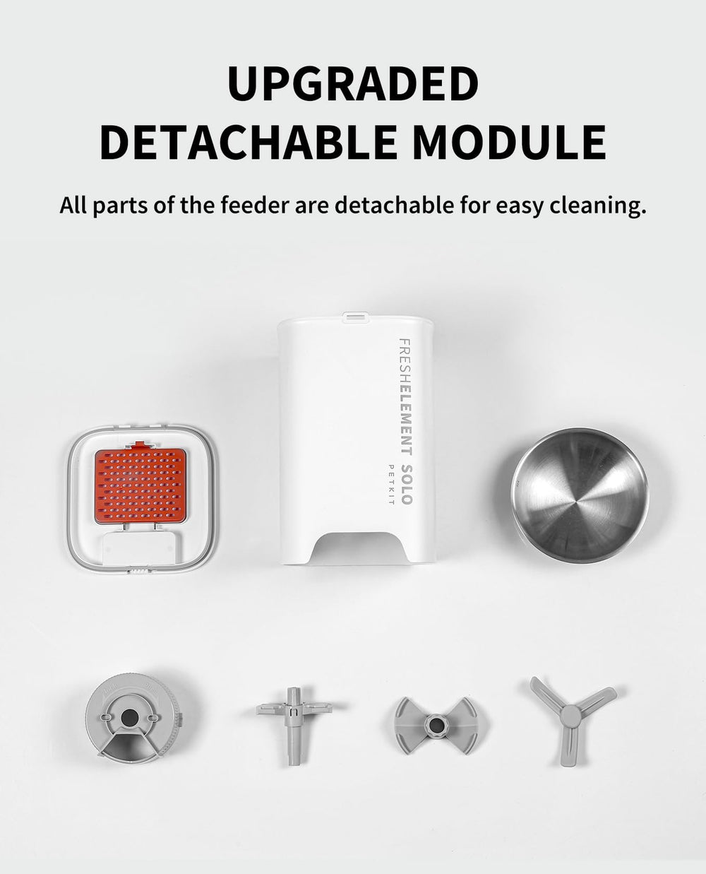 PETKIT fuente de energía dual USB y baterías de respaldo.