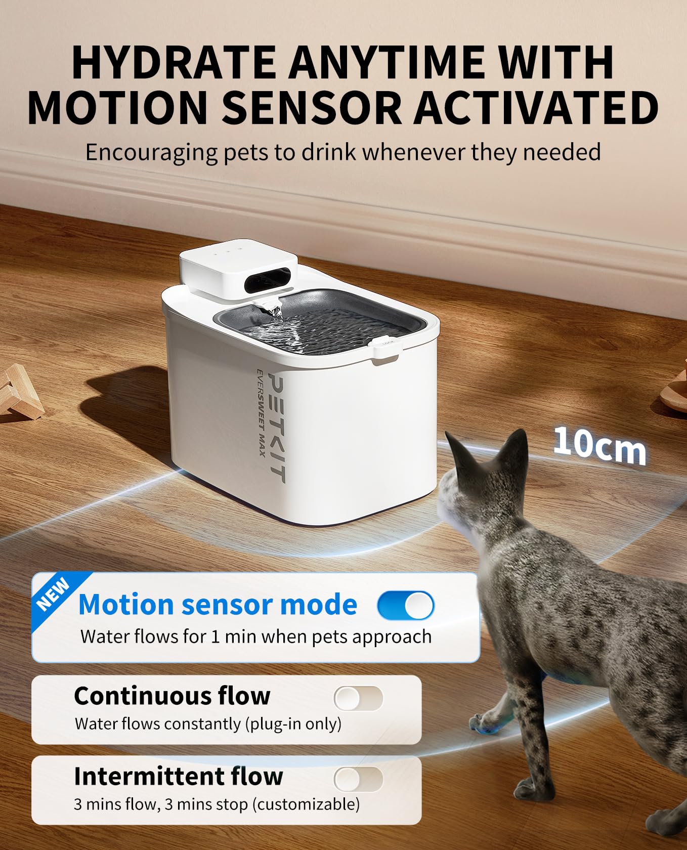 PETKIT Eversweet Max monitoreo por app para hábitos de bebida