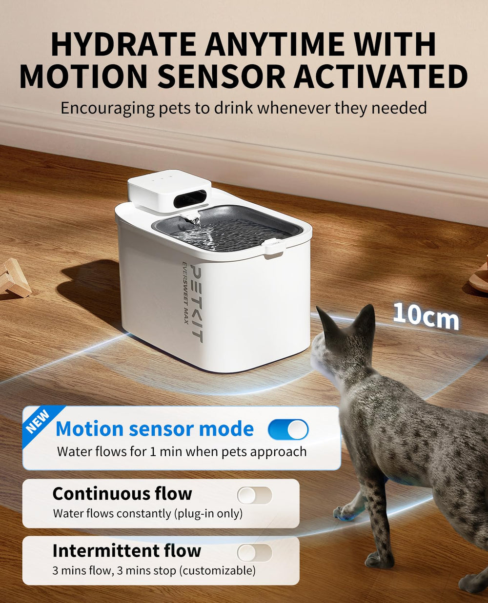 PETKIT Eversweet Max monitoreo por app para hábitos de bebida