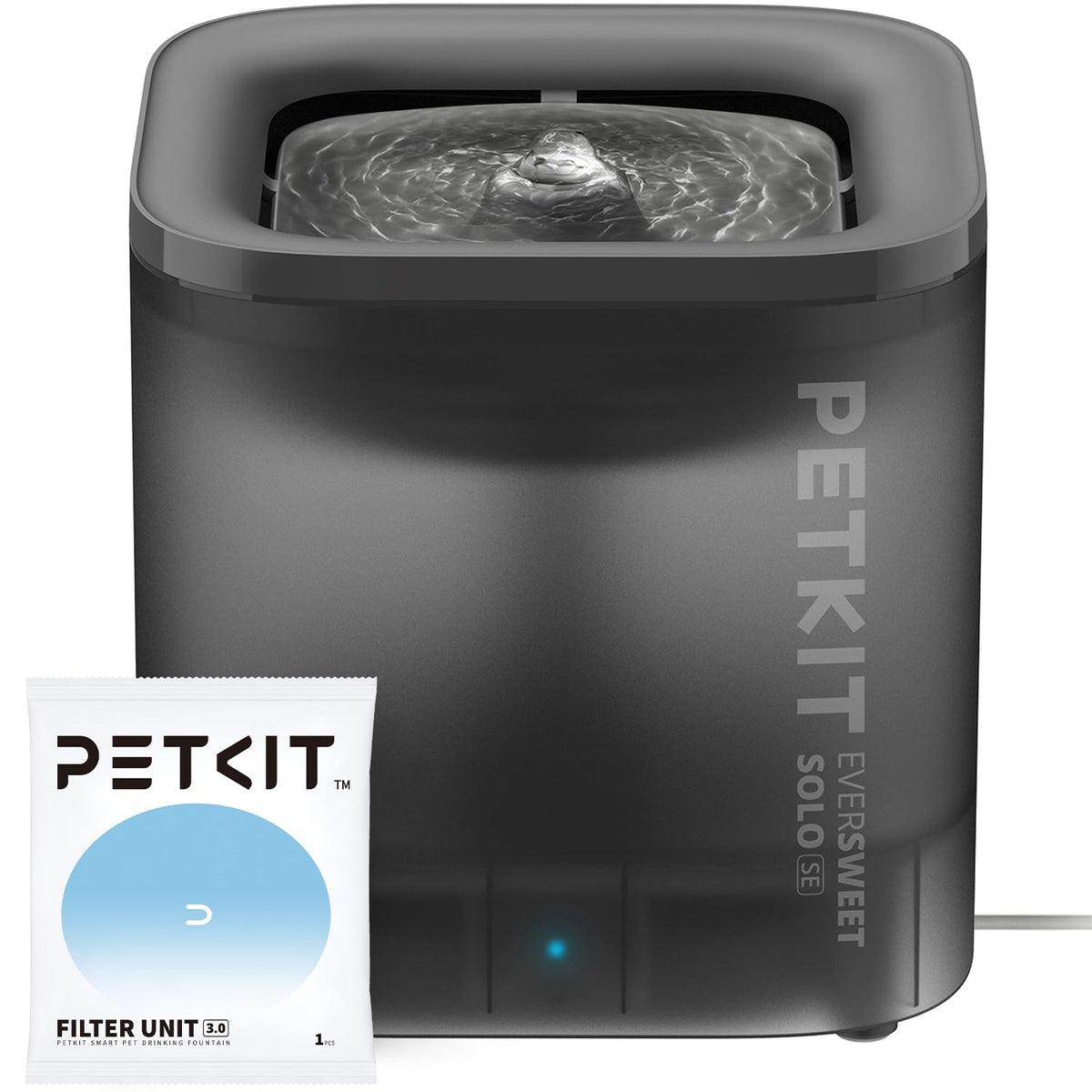PETKIT fuente de agua para gatos con bomba inalámbrica, flujo estable y mayor hidratación.