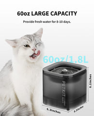 PETKIT fuente con tanque base desmontable facilita rellenar y limpiar.