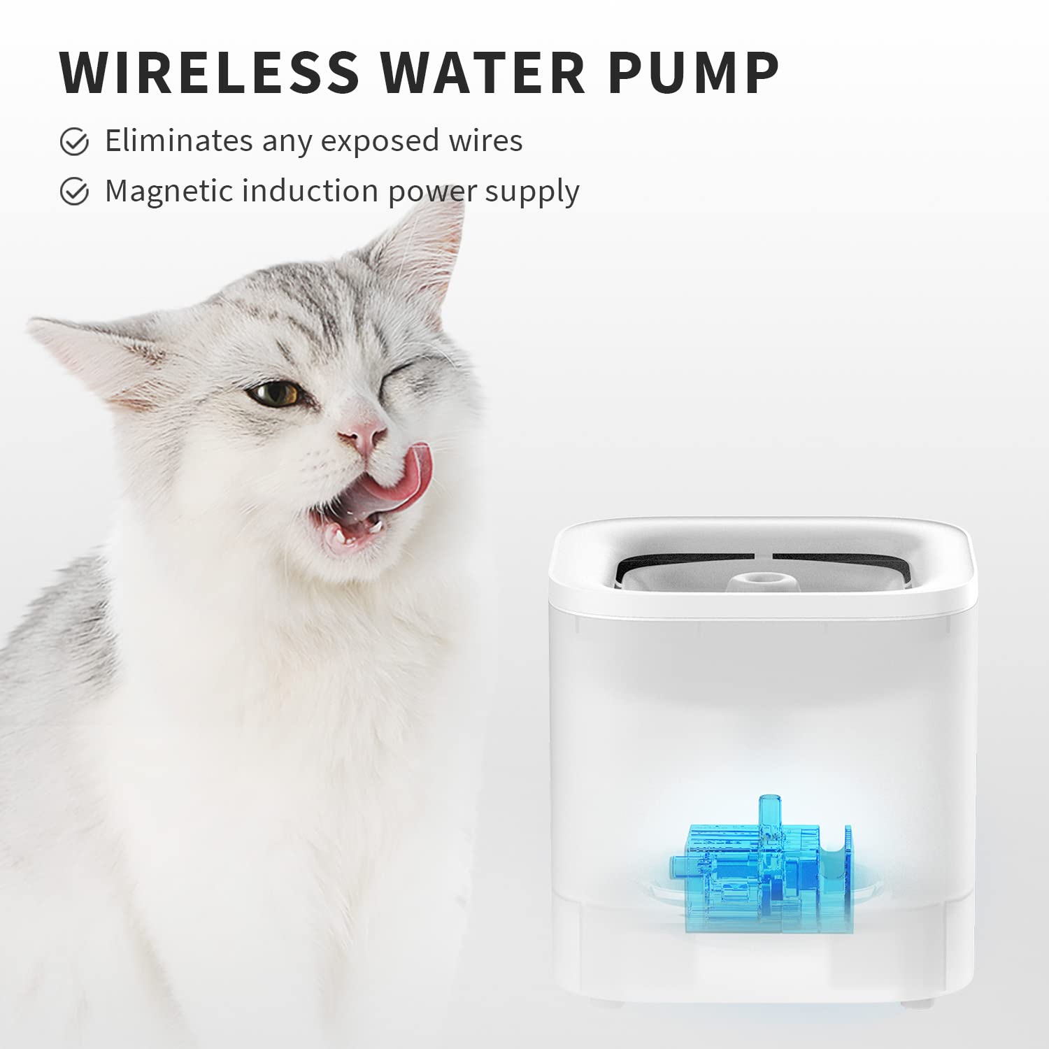 PETKIT fuente de agua para gatos con tanque separable, limpieza rápida