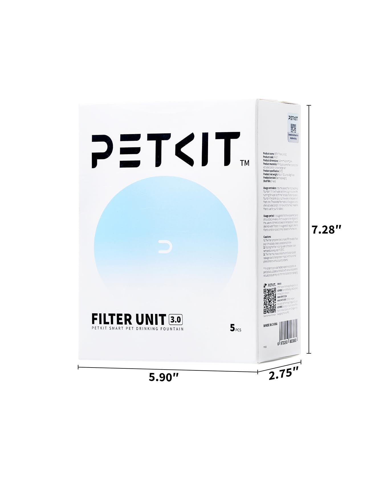 PETKIT filtro 3.0, indicador luminoso para cambio fácil