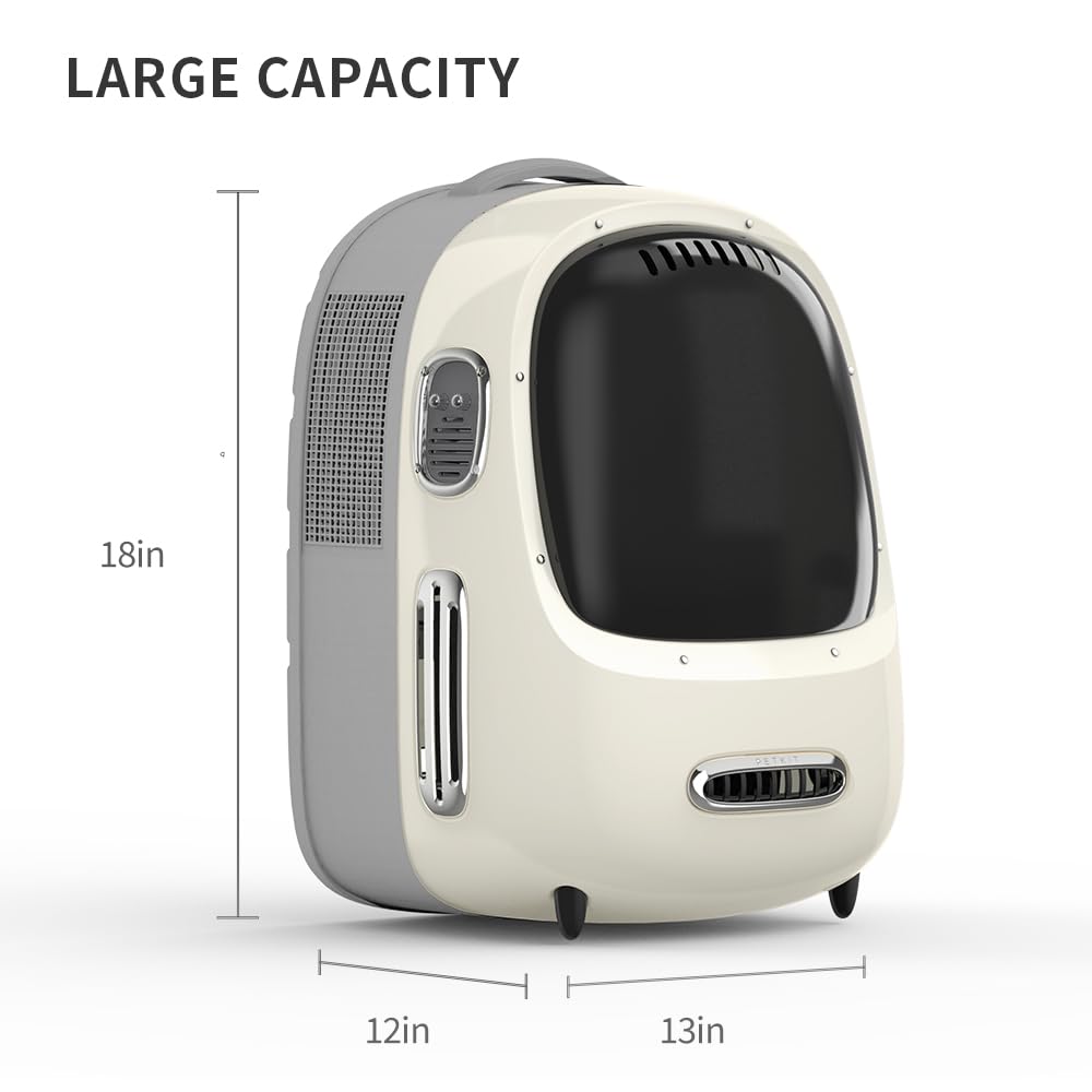 PETKIT mochila capacidad para mascotas hasta 17 libras.