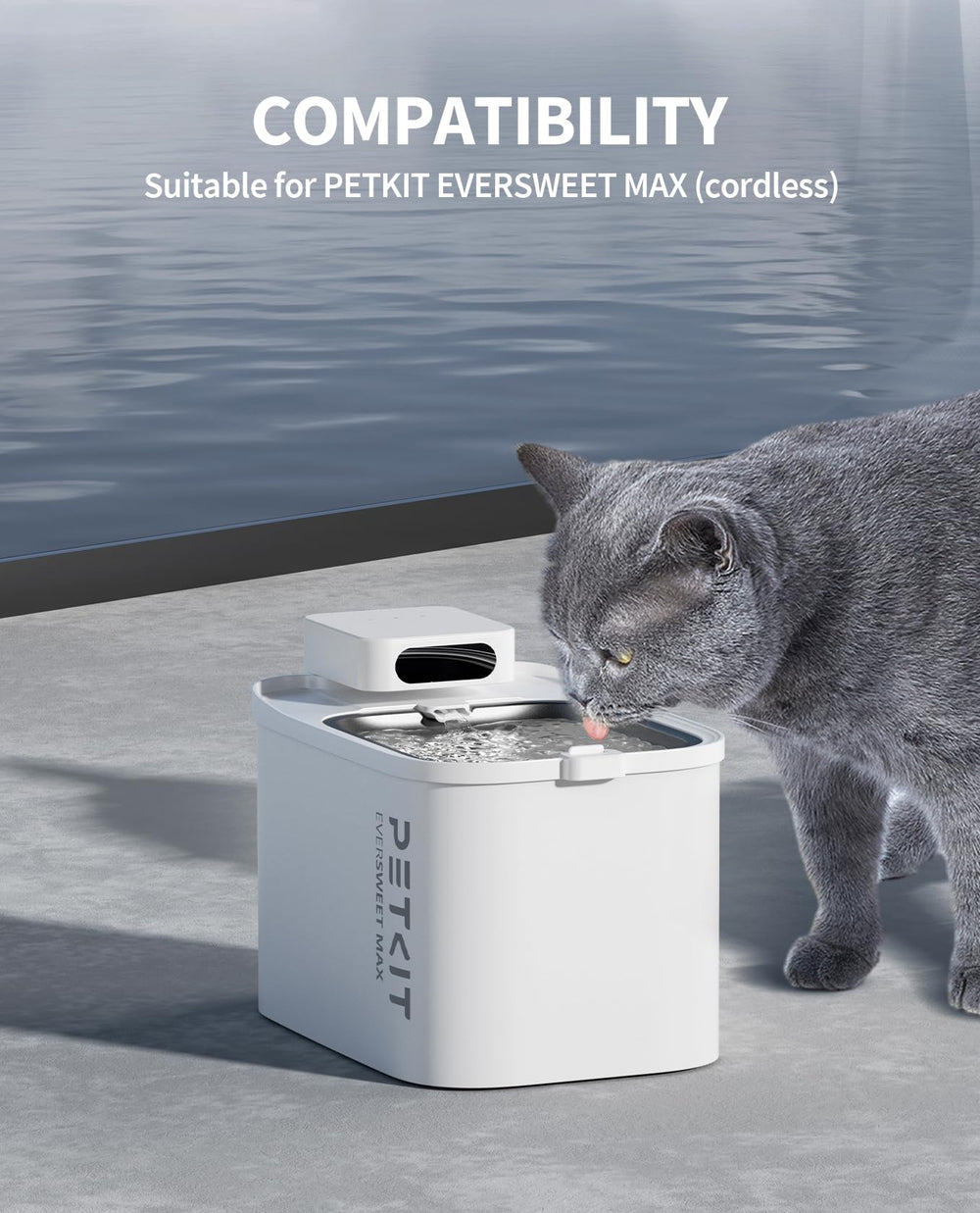 PETKIT pack individual de 5 filtros EVERSWEET MAX, reemplazo práctico y sellado.