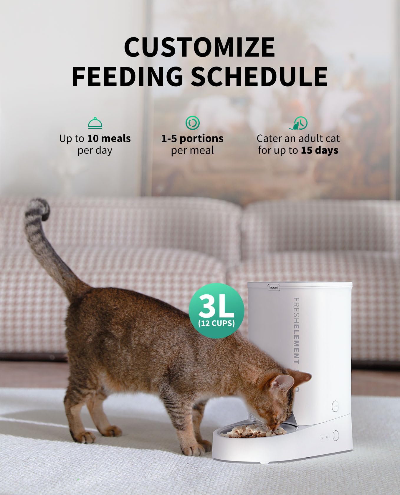 PETKIT tanque alimento preciso para una entrega constante.
