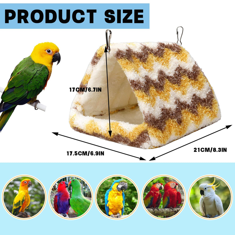 Hamaca de peluche PETKNOWS para pajaros, sensación suave para el descanso diario.