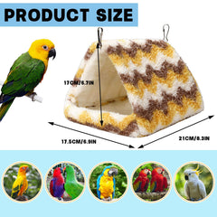 Hamaca de peluche PETKNOWS para pajaros, sensación suave para el descanso diario.
