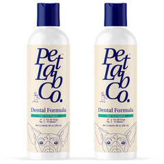 PetLab Co agua dental para perros y gatos mantiene dientes limpios.