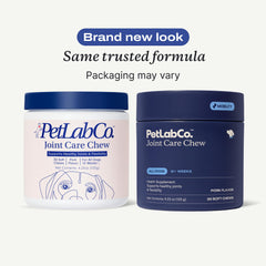 PetLab Co. gomitas sabor cerdo para articulaciones, fáciles de administrar.