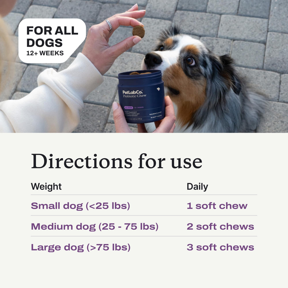 PetLab Co. probióticos para perros fabricado en EE UU con NASC.