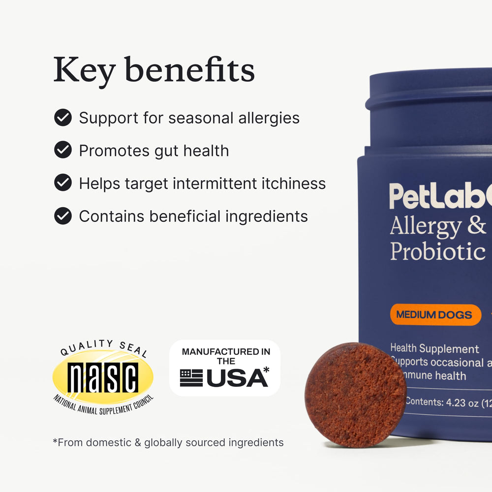 PetLab Co. Probíticos para perros, dosis diaria, forma conveniente para la rutina.