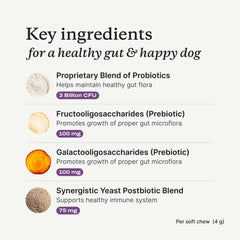 PetLab Co Probióticos para perros, inulina y calabaza, apoyo digestivo natural.