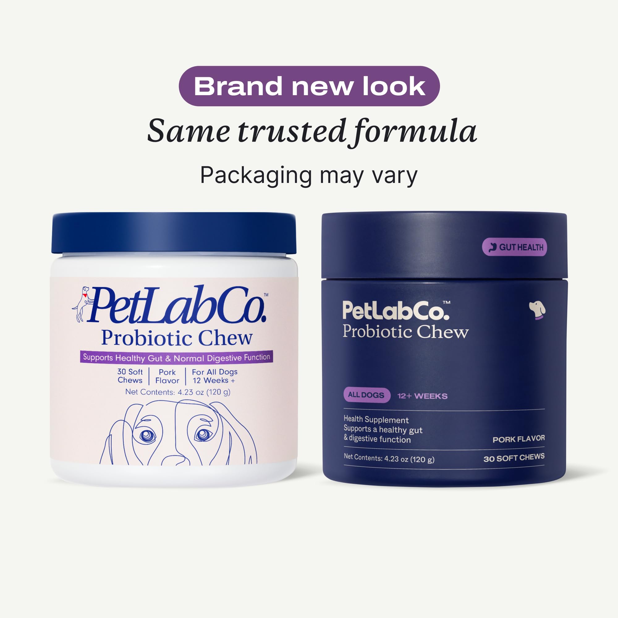 PetLab Co Probióticos para perros: gomitas sabor cerdo para digestión suave.