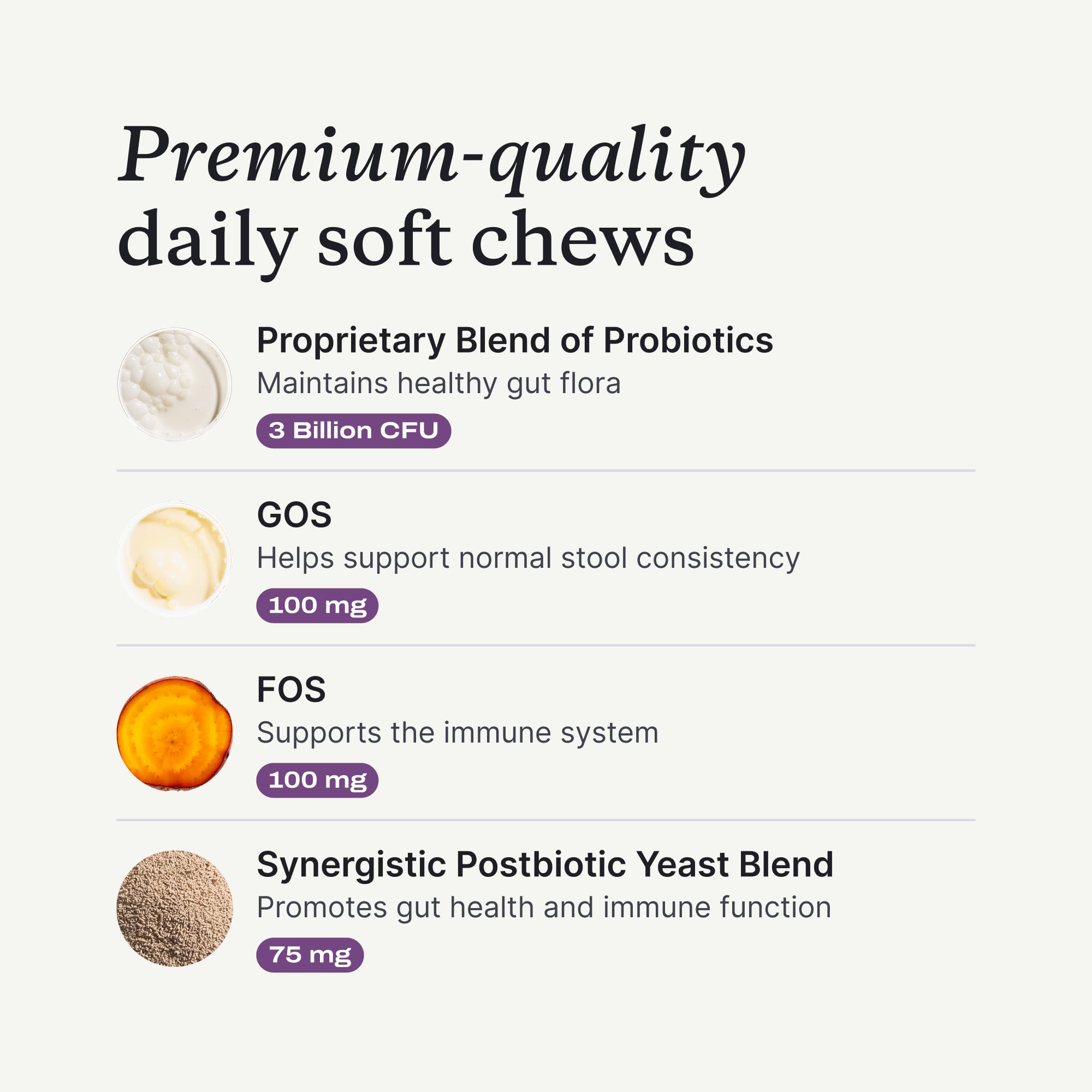 PetLab Co Probióticos para perros: contiene prebióticos e inulina para fibras alimentarias.