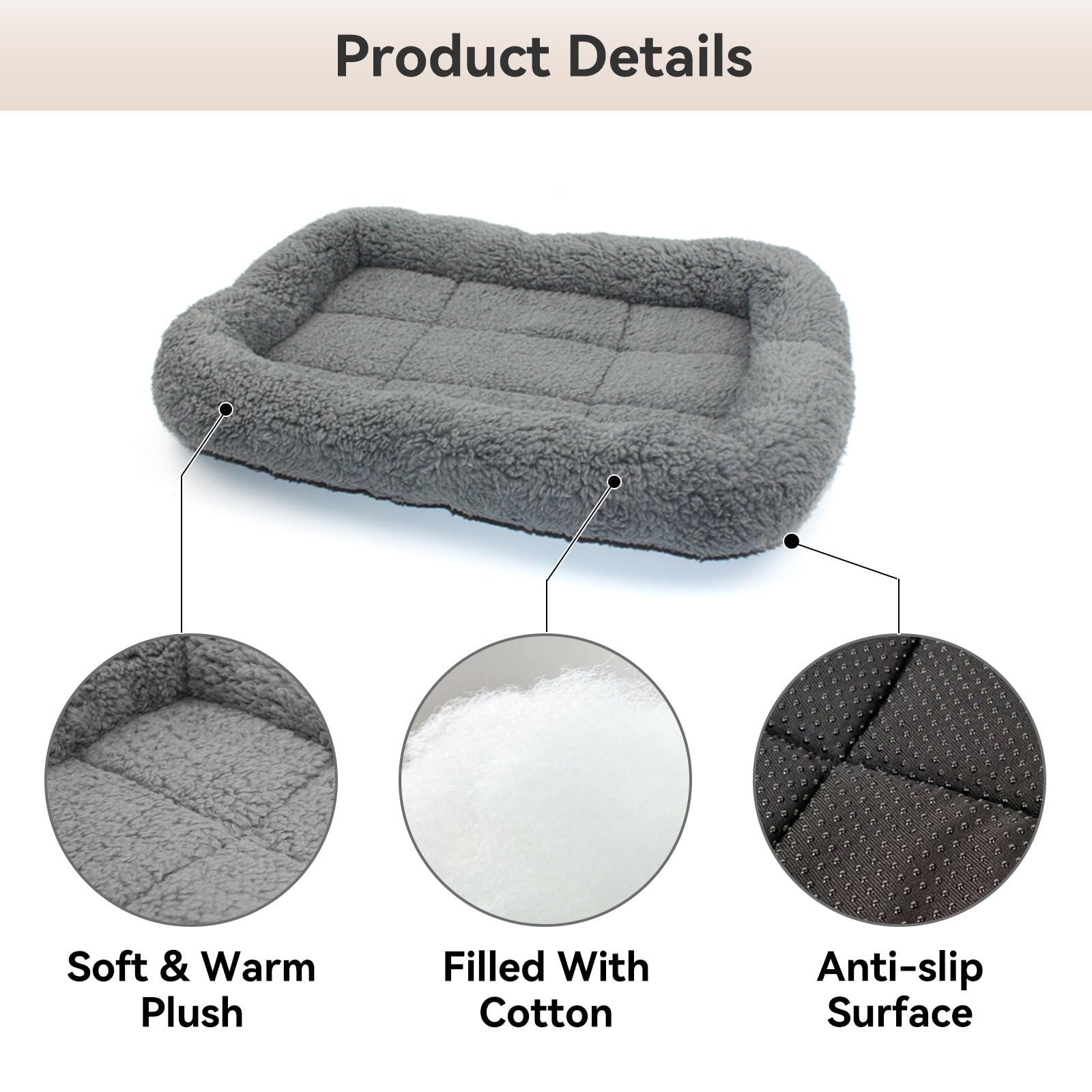 Cama PETLESO para gato con almohada lateral, soporte cómodo.